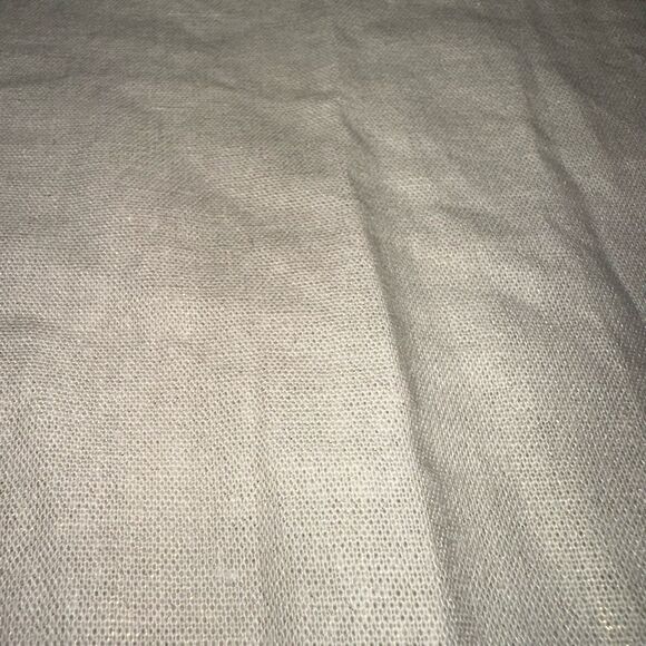 Anne Klein XL Linen Beige Sparkle V Neck Collared Pullover Blouse NWOT - Picture 9 of 13